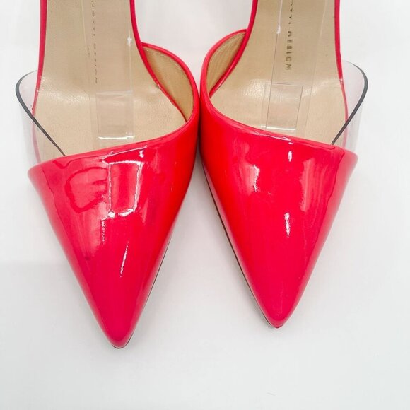 Giuseppe Zanotti Patent Leather Hot Pink Pointed Toe D'Orsay Pumps Heels 38.5 - Picture 2 of 11